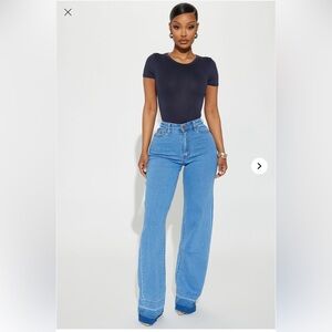 Fashion Nova Light Blue Flare Jeans